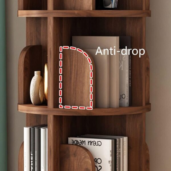 Antique Rotating Wooden Book Case - Image 3