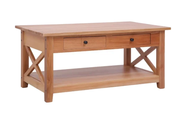 Classic Centerpiece: Antique Wooden Coffee Table